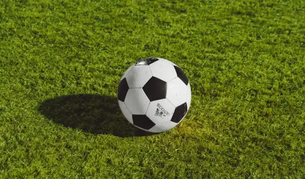 soccer ball on pitch