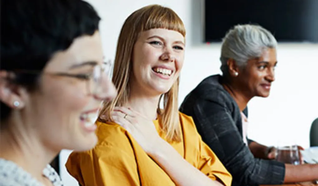 Group of smiling women