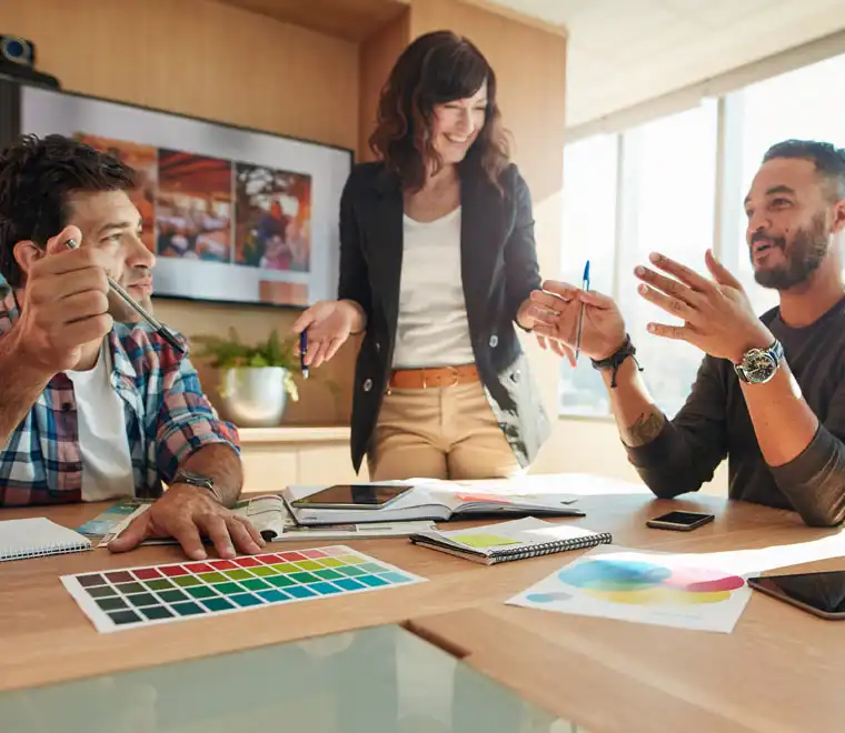 Designers in a meeting