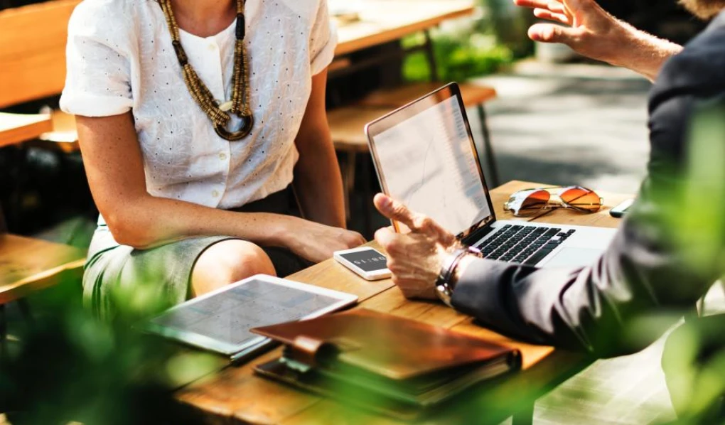 Colleagues in meeting in informal setting