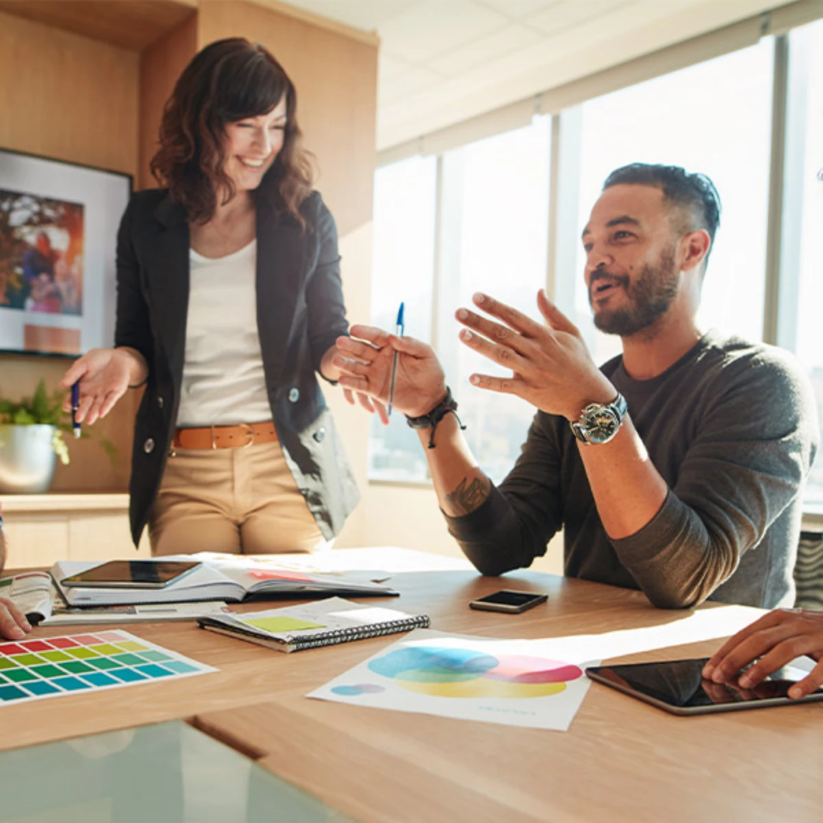 Designers having a meeting