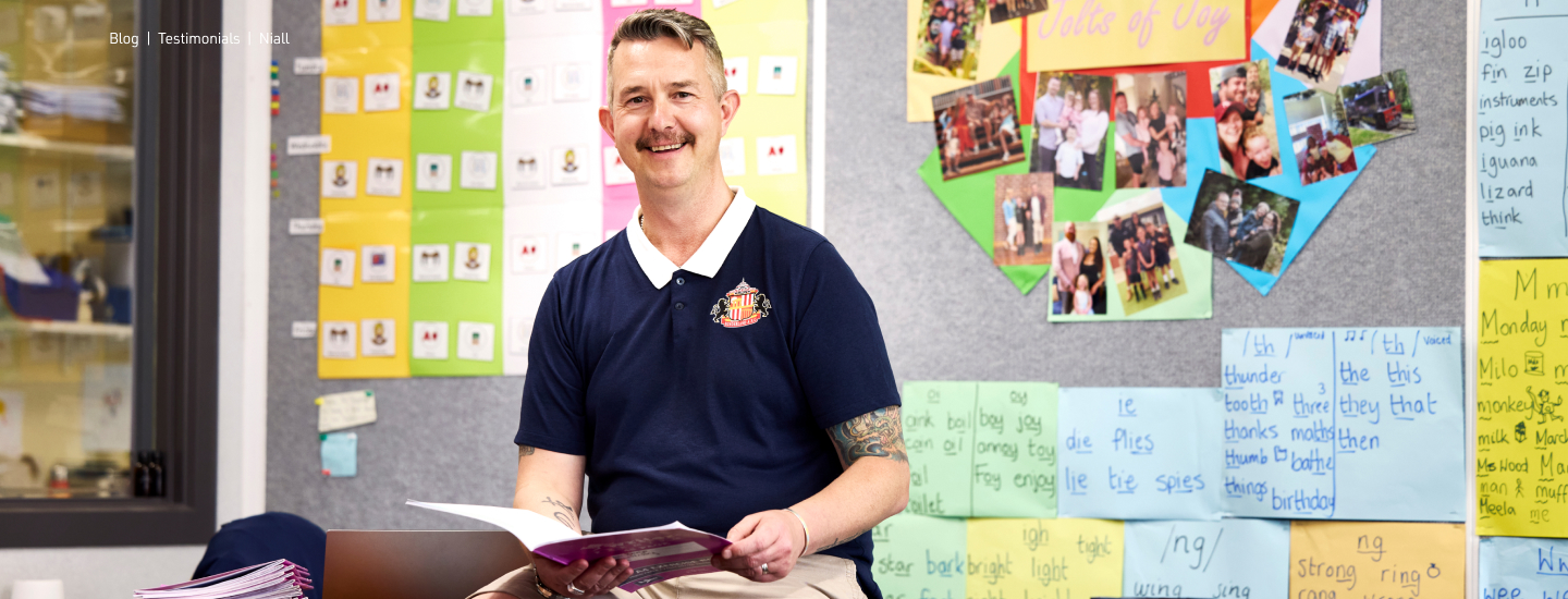 Swinburne Online student, Niall in his classroom