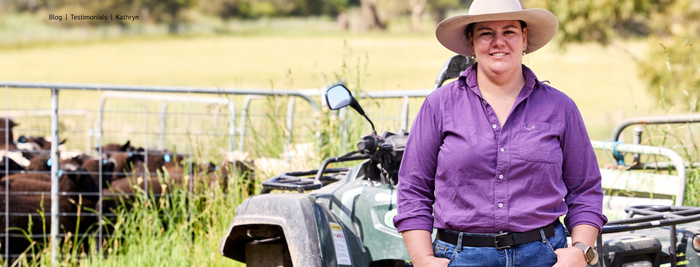Swinburne Online student and farmer, Kathryn