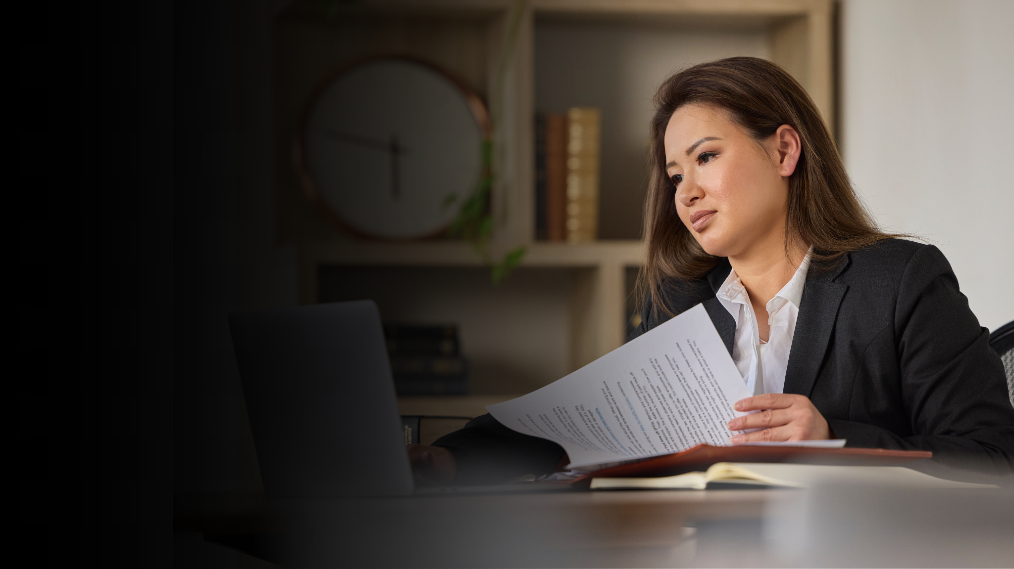 Female professional working at her desk